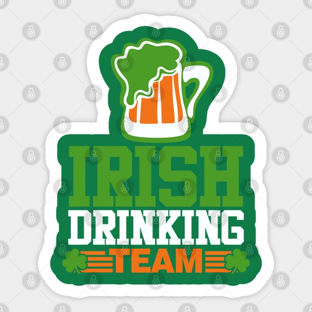 Irish Drinking Team Sticker by DavesTees